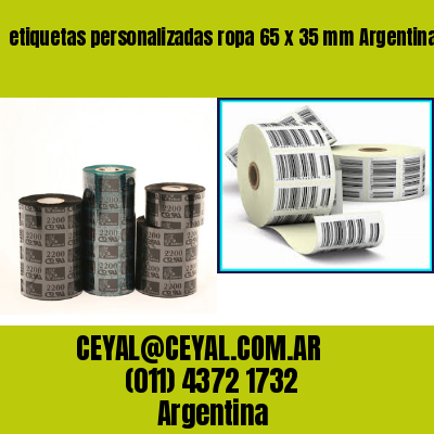 etiquetas personalizadas ropa 65 x 35 mm	Argentina