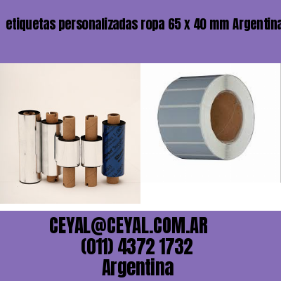 etiquetas personalizadas ropa 65 x 40 mm	Argentina