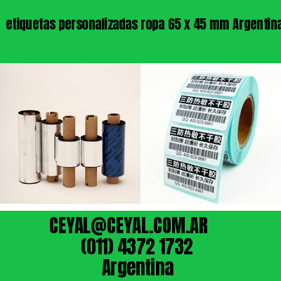 etiquetas personalizadas ropa 65 x 45 mm	Argentina