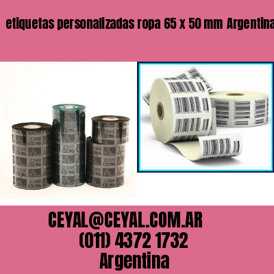 etiquetas personalizadas ropa 65 x 50 mm	Argentina