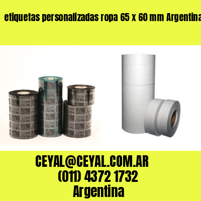 etiquetas personalizadas ropa 65 x 60 mm	Argentina