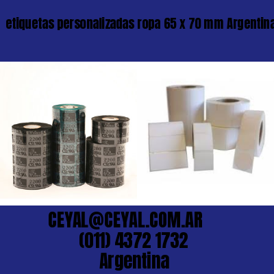 etiquetas personalizadas ropa 65 x 70 mm	Argentina