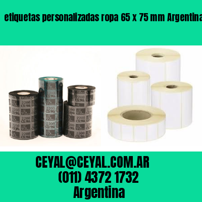 etiquetas personalizadas ropa 65 x 75 mm	Argentina