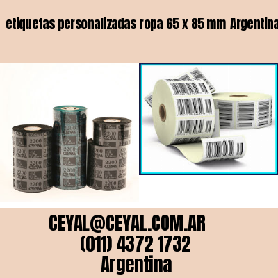 etiquetas personalizadas ropa 65 x 85 mm	Argentina