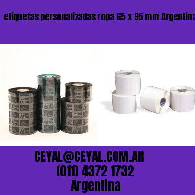 etiquetas personalizadas ropa 65 x 95 mm	Argentina