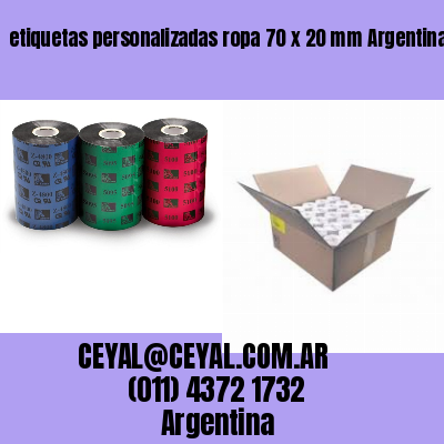 etiquetas personalizadas ropa 70 x 20 mm	Argentina