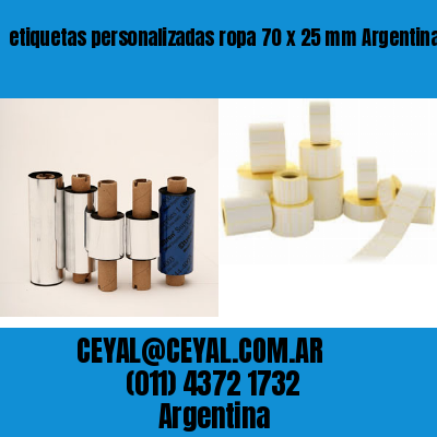 etiquetas personalizadas ropa 70 x 25 mm	Argentina