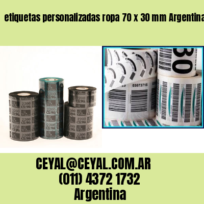 etiquetas personalizadas ropa 70 x 30 mm	Argentina