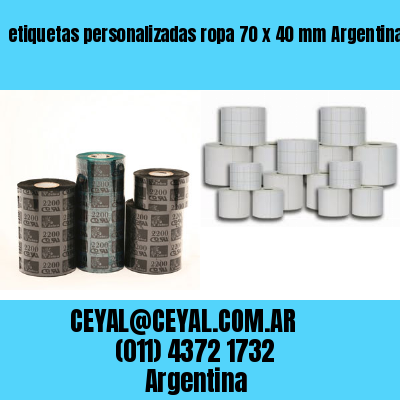 etiquetas personalizadas ropa 70 x 40 mm	Argentina