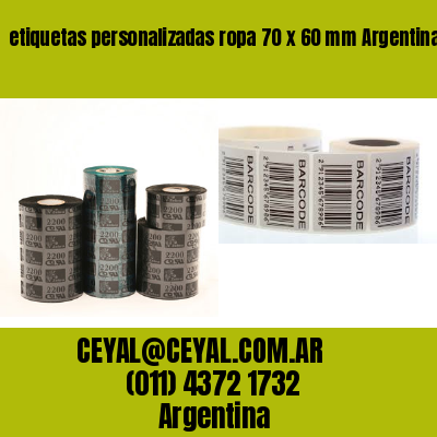 etiquetas personalizadas ropa 70 x 60 mm	Argentina