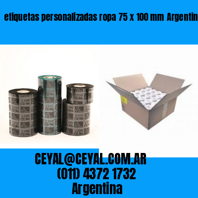 etiquetas personalizadas ropa 75 x 100 mm	Argentina