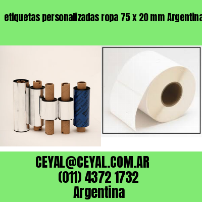 etiquetas personalizadas ropa 75 x 20 mm	Argentina