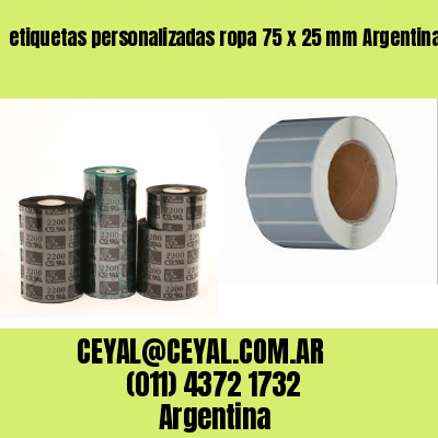 etiquetas personalizadas ropa 75 x 25 mm	Argentina