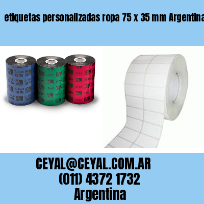 etiquetas personalizadas ropa 75 x 35 mm	Argentina