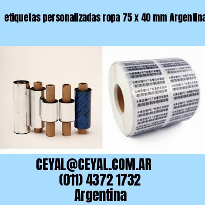 etiquetas personalizadas ropa 75 x 40 mm	Argentina