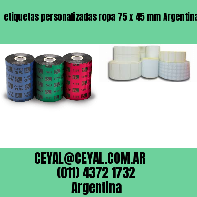 etiquetas personalizadas ropa 75 x 45 mm	Argentina