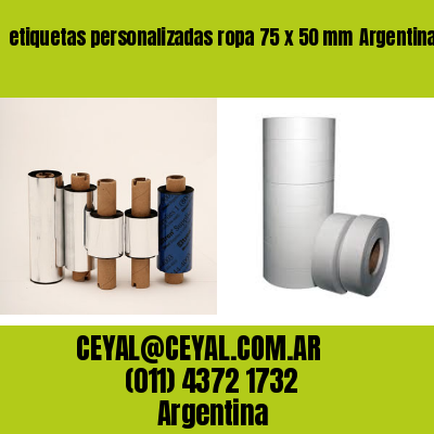 etiquetas personalizadas ropa 75 x 50 mm	Argentina