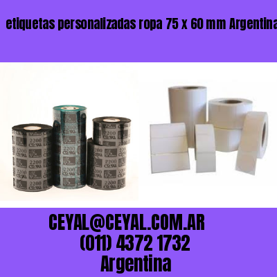 etiquetas personalizadas ropa 75 x 60 mm	Argentina