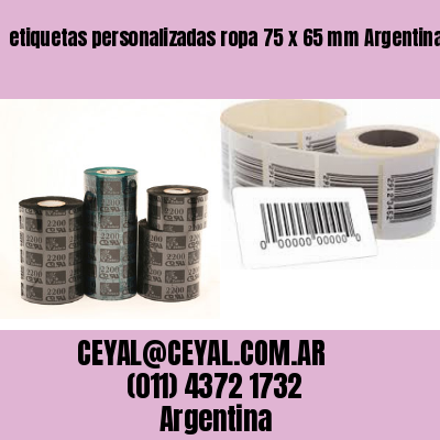 etiquetas personalizadas ropa 75 x 65 mm	Argentina