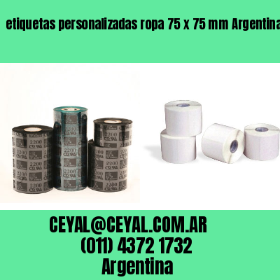 etiquetas personalizadas ropa 75 x 75 mm	Argentina