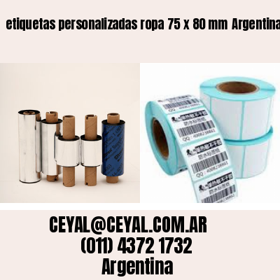 etiquetas personalizadas ropa 75 x 80 mm	Argentina