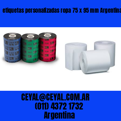 etiquetas personalizadas ropa 75 x 95 mm	Argentina