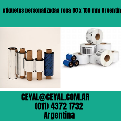 etiquetas personalizadas ropa 80 x 100 mm	Argentina