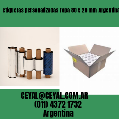 etiquetas personalizadas ropa 80 x 20 mm	Argentina