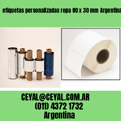 etiquetas personalizadas ropa 80 x 30 mm	Argentina