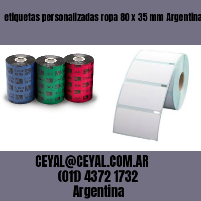 etiquetas personalizadas ropa 80 x 35 mm	Argentina