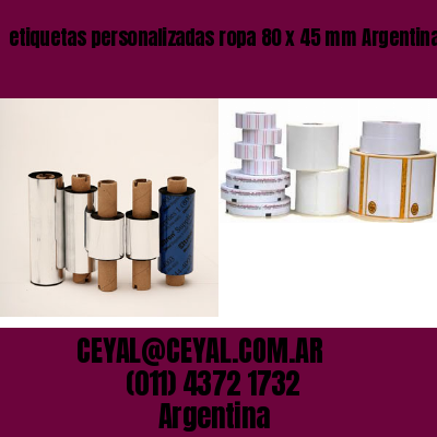 etiquetas personalizadas ropa 80 x 45 mm	Argentina