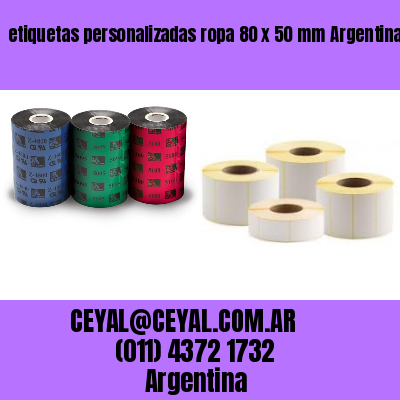 etiquetas personalizadas ropa 80 x 50 mm	Argentina