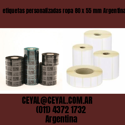 etiquetas personalizadas ropa 80 x 55 mm	Argentina