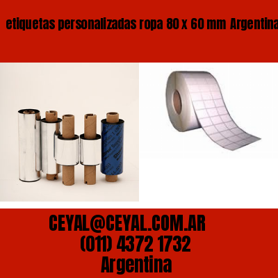 etiquetas personalizadas ropa 80 x 60 mm	Argentina