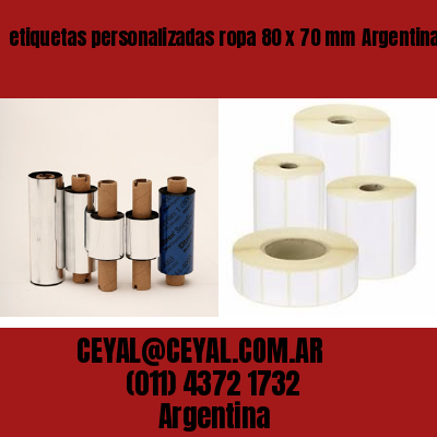 etiquetas personalizadas ropa 80 x 70 mm	Argentina