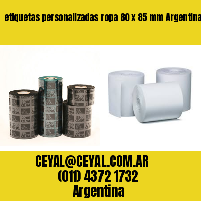 etiquetas personalizadas ropa 80 x 85 mm	Argentina