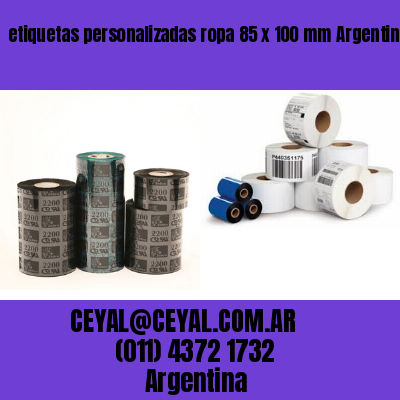 etiquetas personalizadas ropa 85 x 100 mm	Argentina