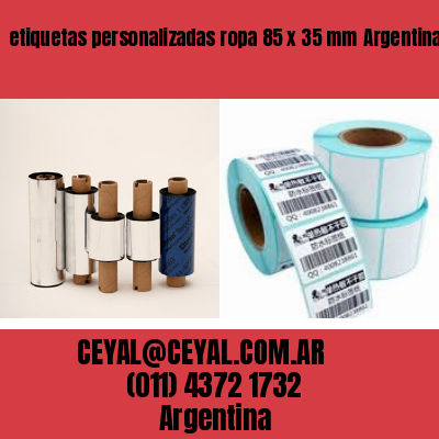 etiquetas personalizadas ropa 85 x 35 mm	Argentina