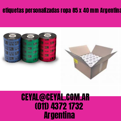 etiquetas personalizadas ropa 85 x 40 mm	Argentina