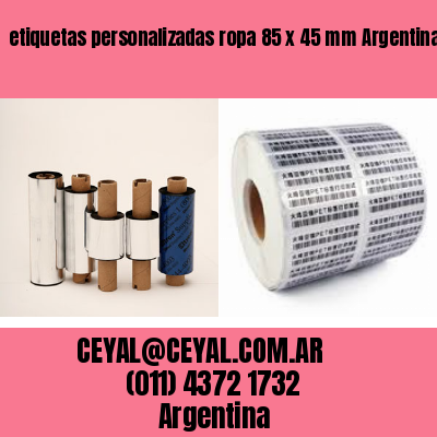 etiquetas personalizadas ropa 85 x 45 mm	Argentina