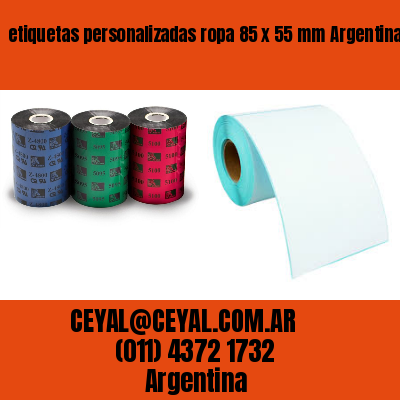 etiquetas personalizadas ropa 85 x 55 mm	Argentina