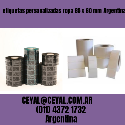 etiquetas personalizadas ropa 85 x 60 mm	Argentina