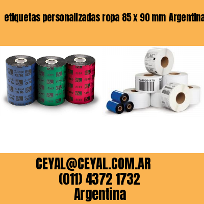 etiquetas personalizadas ropa 85 x 90 mm	Argentina