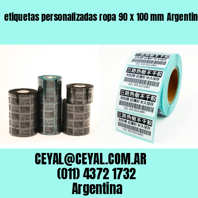 etiquetas personalizadas ropa 90 x 100 mm	Argentina