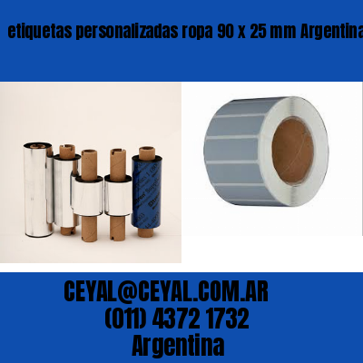 etiquetas personalizadas ropa 90 x 25 mm	Argentina