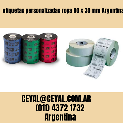 etiquetas personalizadas ropa 90 x 30 mm	Argentina