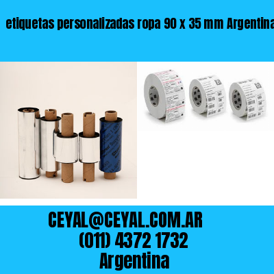 etiquetas personalizadas ropa 90 x 35 mm	Argentina