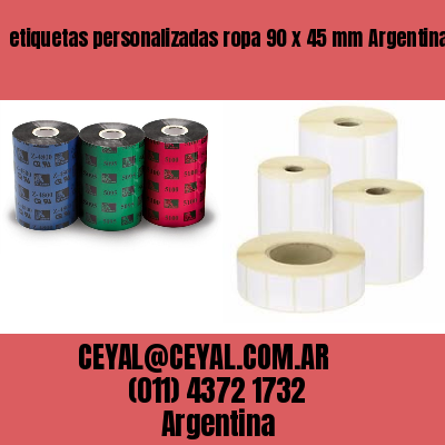 etiquetas personalizadas ropa 90 x 45 mm	Argentina