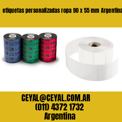 etiquetas personalizadas ropa 90 x 55 mm	Argentina