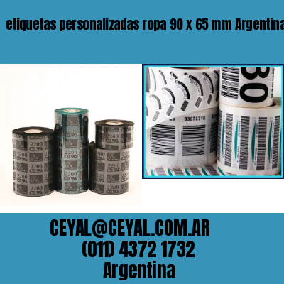 etiquetas personalizadas ropa 90 x 65 mm	Argentina